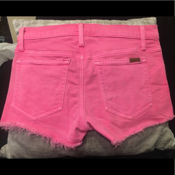 joe’s Jeans - pink fringe jean shorts - Picture 2 of 4